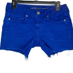 AEO Royal Blue Cut-Off Shorts